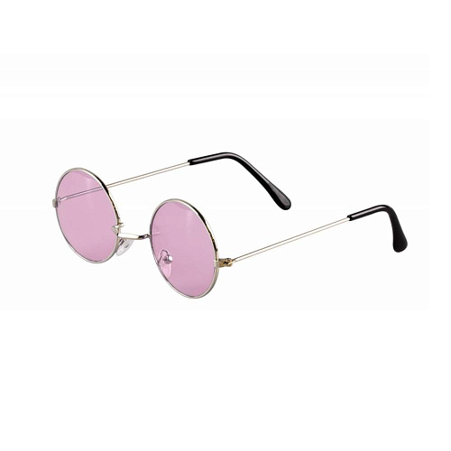 Розовые круглые очки