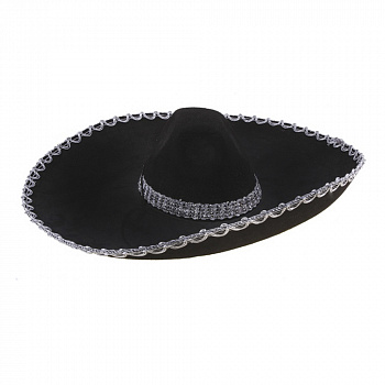 Мексиканская шляпа чёрная